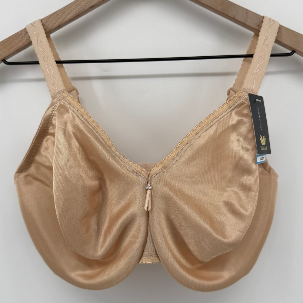 Wacoal 857109 Simple Shaping Minimizer Bra Sand Nude 36DDD Underwire Unlined New